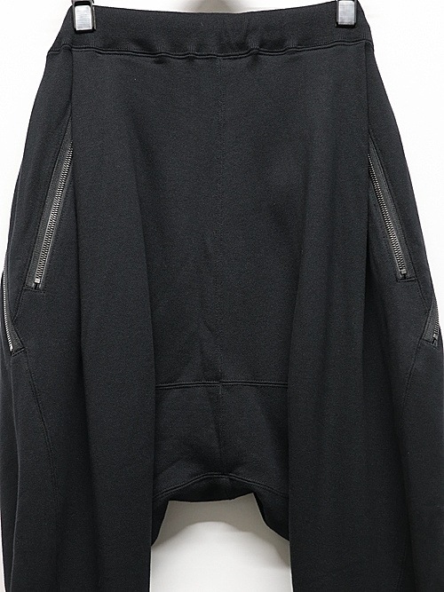 nude:masahiko maruyama ̡:ޥҥޥ/30/7 French Terry 2TUCKS ZIP POCKET PANTS/Black
