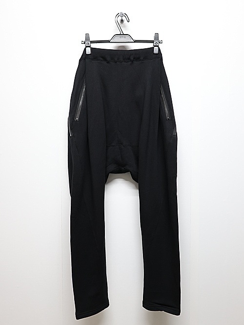 nude:masahiko maruyama ̡:ޥҥޥ/30/7 French Terry 2TUCKS ZIP POCKET PANTS/Black