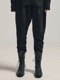 nude:masahiko maruyama ̡:ޥҥޥ/30/7 French Terry 2TUCKS ZIP POCKET PANTS/Black