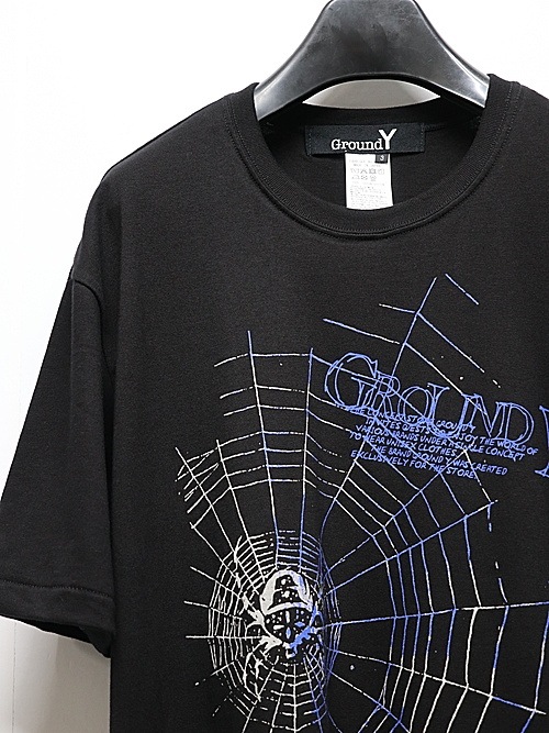 Ground Y饦ɥ磻/20/cotton jesey Spider/BLACK