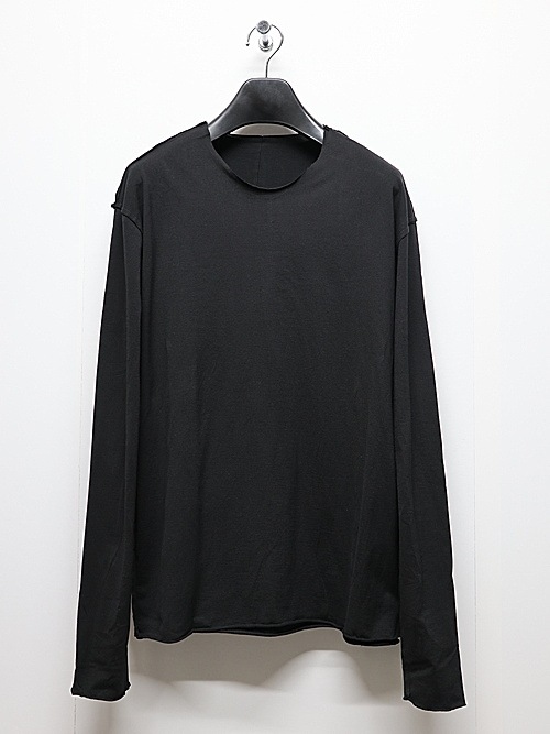 ATTACHMENT�������å�����/80/2 PIMA CO JERSEY SLIM FIT LAYERED L/S TEE/BLACK