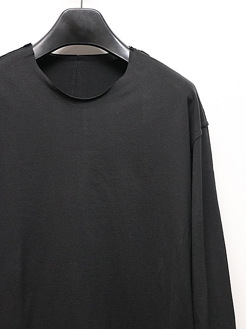 ATTACHMENT�������å�����/80/2 PIMA CO JERSEY SLIM FIT LAYERED L/S TEE/BLACK