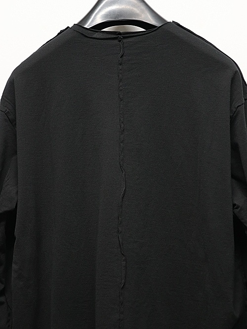 ATTACHMENT�������å�����/80/2 PIMA CO JERSEY SLIM FIT LAYERED L/S TEE/BLACK