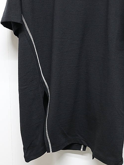 Ground Y�����饦��ɥ磻/BELLY SLUB JERSEY FRONT RAGLAN SLIT SHORT SLEEVED T/BLACK