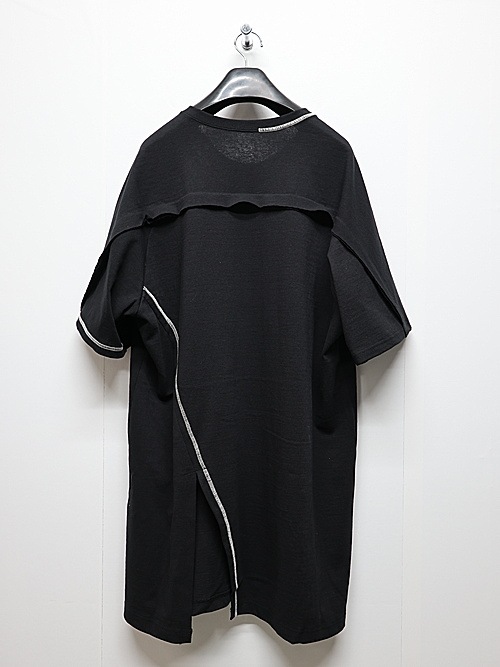 Ground Y�����饦��ɥ磻/BELLY SLUB JERSEY FRONT RAGLAN SLIT SHORT SLEEVED T/BLACK