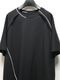 Ground Y�����饦��ɥ磻/BELLY SLUB JERSEY FRONT RAGLAN SLIT SHORT SLEEVED T/BLACK