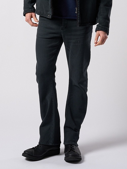 (ͽ���ʡ�10��11������ͽ��/wjk�����֥른��������/denim jersey 3D banana flare pants/black used