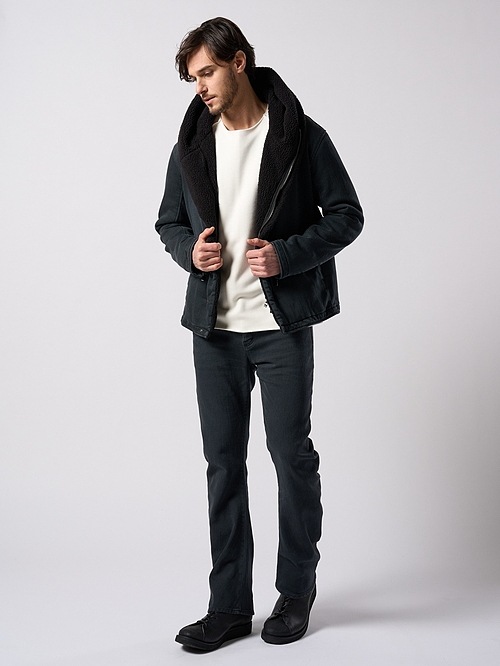 (ͽ���ʡ�10��11������ͽ��/wjk�����֥른��������/denim jersey 3D banana flare pants/black used