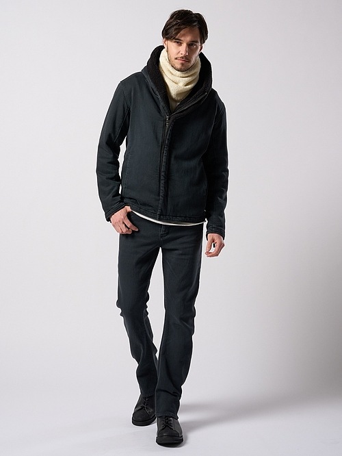 (ͽ���ʡ�10��11������ͽ��/wjk�����֥른��������/denim jersey 3D banana flare pants/black used