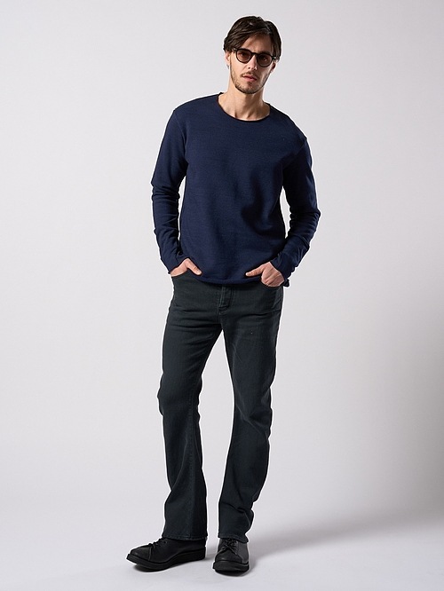 (ͽ���ʡ�10��11������ͽ��/wjk�����֥른��������/denim jersey 3D banana flare pants/black used