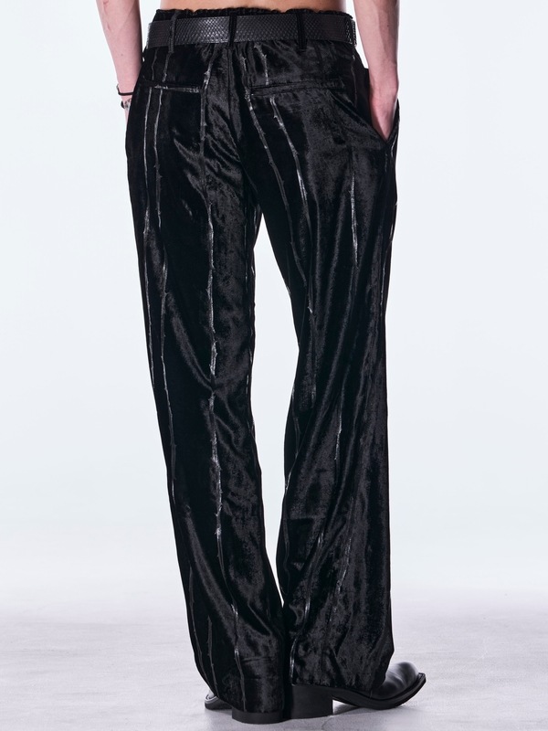(ͽ���ʡ�10������11������ͽ��/kiryuyrik������奦����奦/TOGE Velvet Wide Slacks/Black