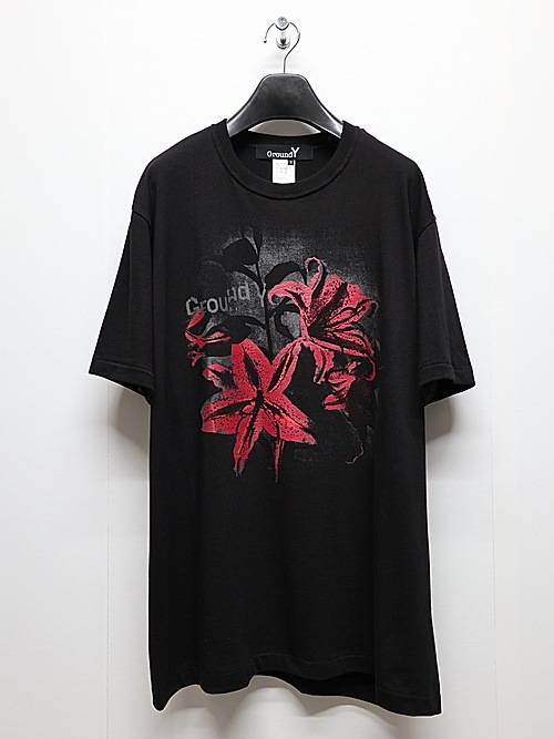 Ground Y�����饦��ɥ磻/20/cotton jesey Lilly/BLACK
