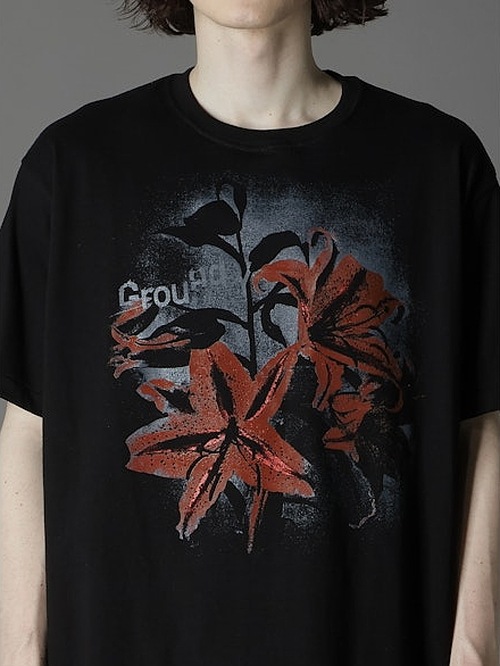 Ground Y�����饦��ɥ磻/20/cotton jesey Lilly/BLACK