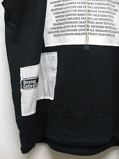 �㴰���nude:masahiko maruyama ���̡���:�ޥ��ҥ��ޥ���/SLEEVELESS HOODIE w/PRINTED PATCHES/Black