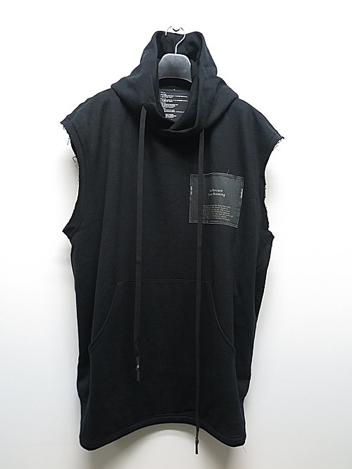 �㴰���nude:masahiko maruyama ���̡���:�ޥ��ҥ��ޥ���/SLEEVELESS HOODIE w/PRINTED PATCHES/Black