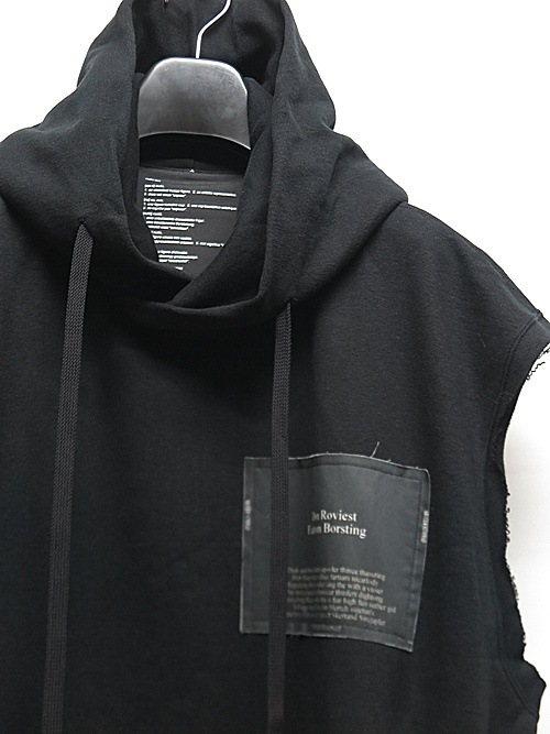 �㴰���nude:masahiko maruyama ���̡���:�ޥ��ҥ��ޥ���/SLEEVELESS HOODIE w/PRINTED PATCHES/Black