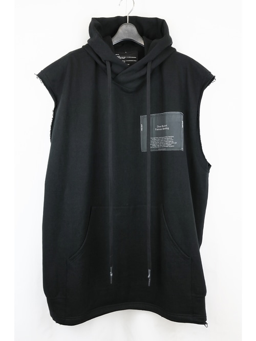 �㴰���nude:masahiko maruyama ���̡���:�ޥ��ҥ��ޥ���/SLEEVELESS HOODIE w/PRINTED PATCHES/Black