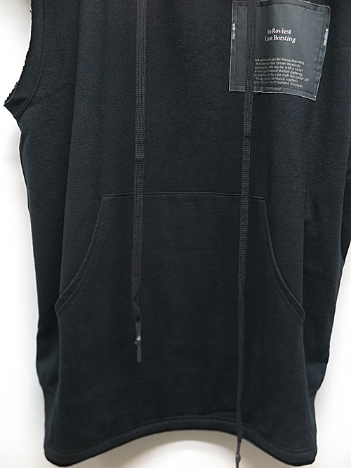 �㴰���nude:masahiko maruyama ���̡���:�ޥ��ҥ��ޥ���/SLEEVELESS HOODIE w/PRINTED PATCHES/Black