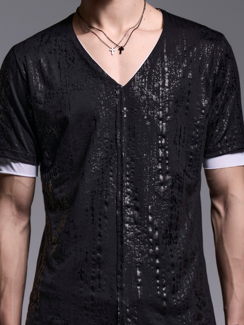 (ͽ���ʡ�5��6������ͽ��/kiryuyrik������奦����奦/HAKU-BEATENJIKU Layered-T/BlackWhiteLining