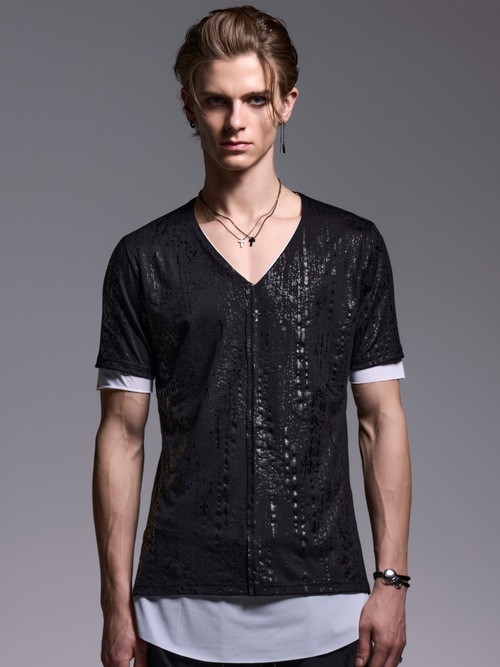 (ͽ���ʡ�5��6������ͽ��/kiryuyrik������奦����奦/HAKU-BEATENJIKU Layered-T/BlackWhiteLining