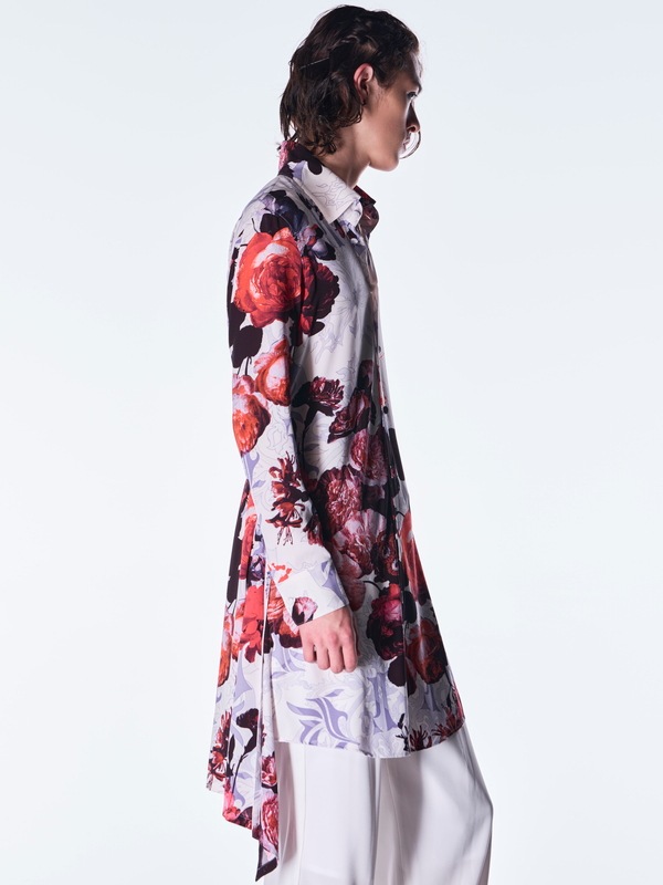 (ͽ���ʡ�10������11������ͽ��/kiryuyrik������奦����奦/Goth Flora Flare Shirt/White