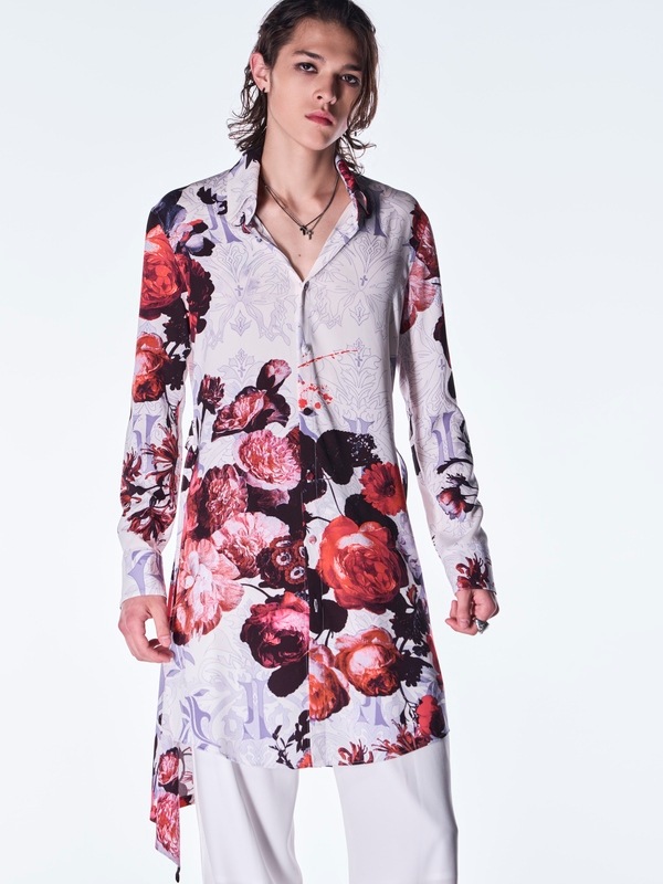 (ͽ���ʡ�10������11������ͽ��/kiryuyrik������奦����奦/Goth Flora Flare Shirt/White