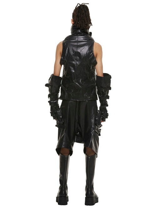 (ͽ����)2��3������ͽ��/JULIUS����ꥦ��/LAMINATED CLOTH TROUSERS21/BLACK��