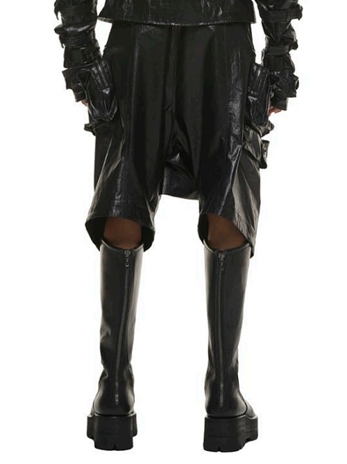 (ͽ����)2��3������ͽ��/JULIUS����ꥦ��/LAMINATED CLOTH TROUSERS21/BLACK��