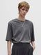 �㴰���ATTACHMENT�������å�����/80/2 PIMA CO JERSEY OVERSIZED LAYERED S/S TEE/D.GRAY