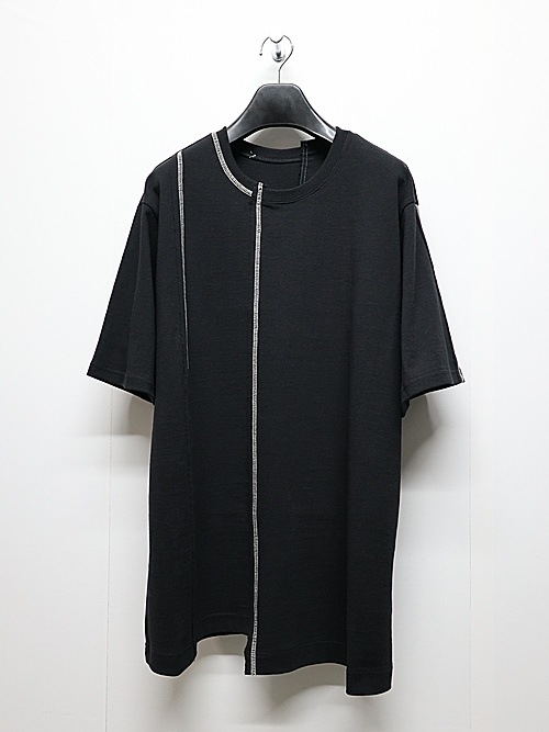 Ground Y�����饦��ɥ磻/BELLY SLUB JERSEY SWITTING T-SHIRT/BLACK