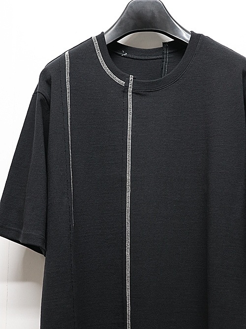 Ground Y�����饦��ɥ磻/BELLY SLUB JERSEY SWITTING T-SHIRT/BLACK