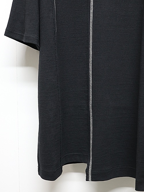 Ground Y�����饦��ɥ磻/BELLY SLUB JERSEY SWITTING T-SHIRT/BLACK