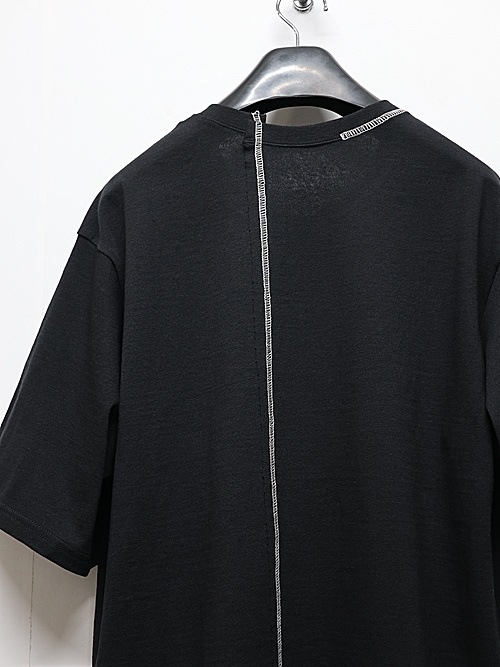 Ground Y�����饦��ɥ磻/BELLY SLUB JERSEY SWITTING T-SHIRT/BLACK