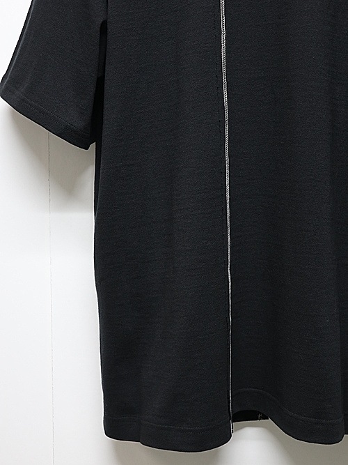 Ground Y�����饦��ɥ磻/BELLY SLUB JERSEY SWITTING T-SHIRT/BLACK