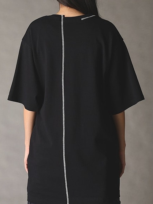 Ground Y�����饦��ɥ磻/BELLY SLUB JERSEY SWITTING T-SHIRT/BLACK