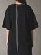 Ground Y�����饦��ɥ磻/BELLY SLUB JERSEY SWITTING T-SHIRT/BLACK