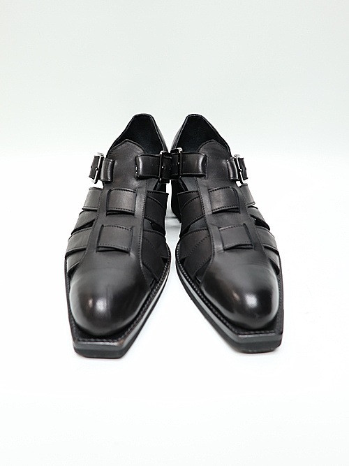 (ͽ���ʡ�8��9������ͽ��/THE ONENESS�������ͥ�/Eco Horse Hide Gladiator Ankle Boots/Black