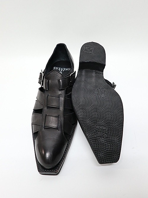 (ͽ���ʡ�8��9������ͽ��/THE ONENESS�������ͥ�/Eco Horse Hide Gladiator Ankle Boots/Black