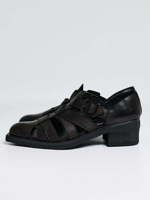 (ͽ���ʡ�8��9������ͽ��/THE ONENESS�������ͥ�/Eco Horse Hide Gladiator Ankle Boots/Black