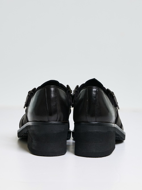 (ͽ���ʡ�8��9������ͽ��/THE ONENESS�������ͥ�/Eco Horse Hide Gladiator Ankle Boots/Black