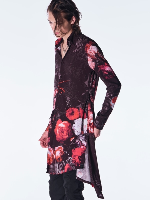 (ͽ���ʡ�10������11������ͽ��/kiryuyrik������奦����奦/Goth Flora Flare Shirt/Black