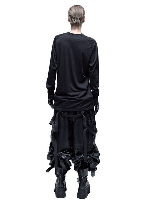 JULIUS����ꥦ��/CUPRO/COTTON JERSEY CUT & SEWN12/BLACK