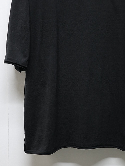 ATTACHMENT�������å�����/80/2 PIMA CO JERSEY OVERSIZED LAYERED S/S TEE/BLACK