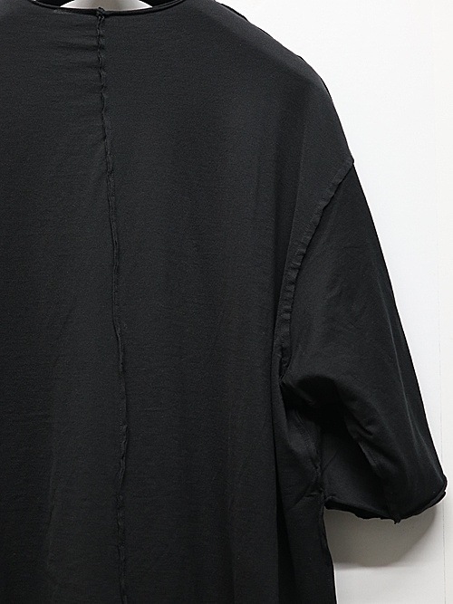 ATTACHMENT�������å�����/80/2 PIMA CO JERSEY OVERSIZED LAYERED S/S TEE/BLACK