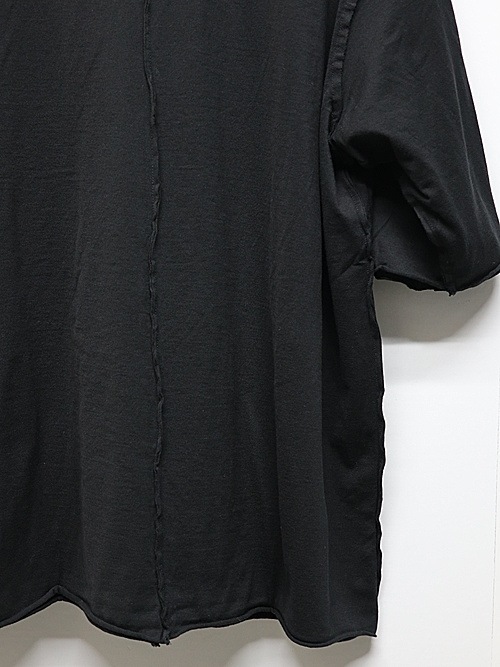 ATTACHMENT�������å�����/80/2 PIMA CO JERSEY OVERSIZED LAYERED S/S TEE/BLACK