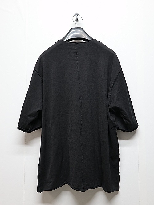 ATTACHMENT�������å�����/80/2 PIMA CO JERSEY OVERSIZED LAYERED S/S TEE/BLACK