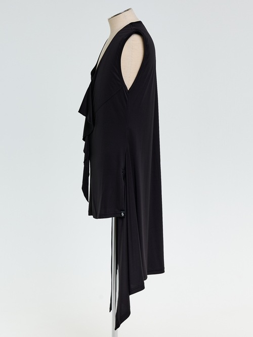 (ͽ���ʡ�3��4������ͽ��/THE ONENESS�������ͥ�/Eco Smooth Jersey Flare Long Tank Top/Black