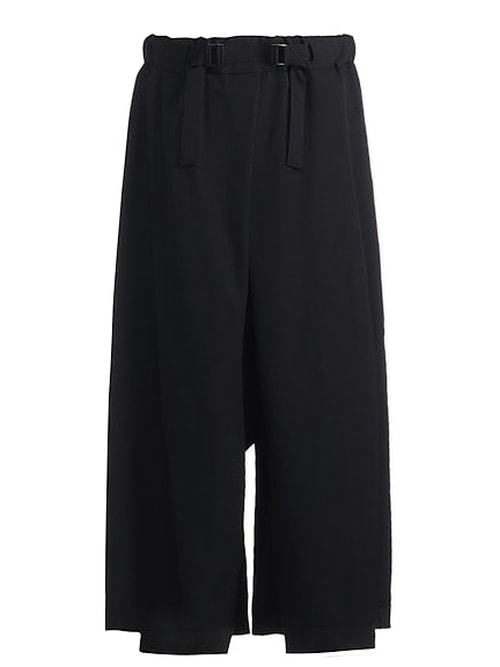 Ground Y�����饦��ɥ磻/W/GABARDINE HAKAMA PANTS/BLACK