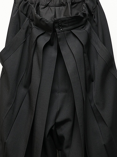 Ground Y�����饦��ɥ磻/W/GABARDINE HAKAMA PANTS/BLACK