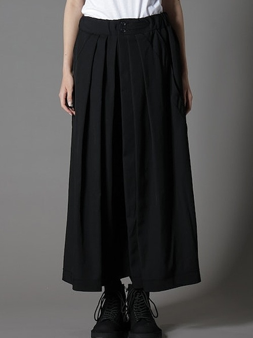 Ground Y�����饦��ɥ磻/W/GABARDINE HAKAMA PANTS/BLACK